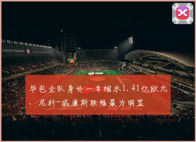 毕包全队身价一年缩水1.41亿欧元，尼科-威廉斯跌幅最为明显